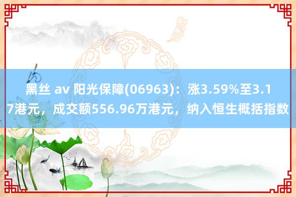 黑丝 av 阳光保障(06963)：涨3.59%至3.17港元，成交额556.96万港元，纳入恒生概括指数