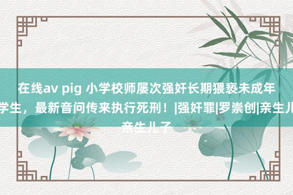 在线av pig 小学校师屡次强奸长期猥亵未成年女学生，最新音问传来执行死刑！|强奸罪|罗崇创|亲生儿子